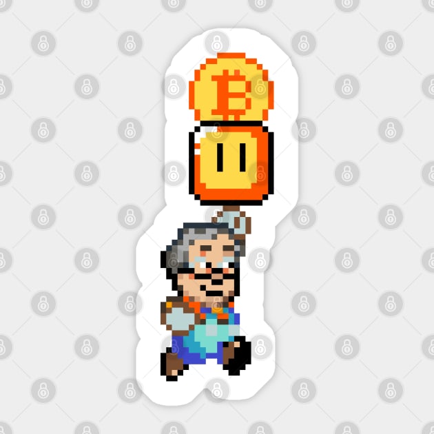 Satoshi Bitcoin Game Sticker by CyberRex